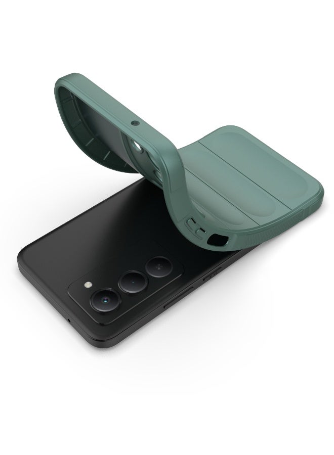 Phantom Shield Silicone Case with Anti-Scratch Soft Microfiber Lining, High Resilience Rubber Full Body Shockproof Cover Compatible with Redmi 15 4G (Dark Green) - Image 4